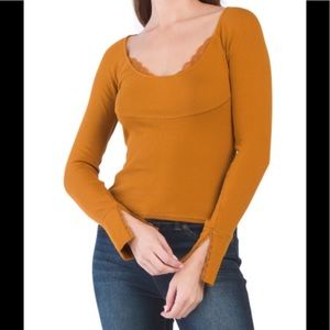 New Free People Bit Oc Lace Layering Top Size XS